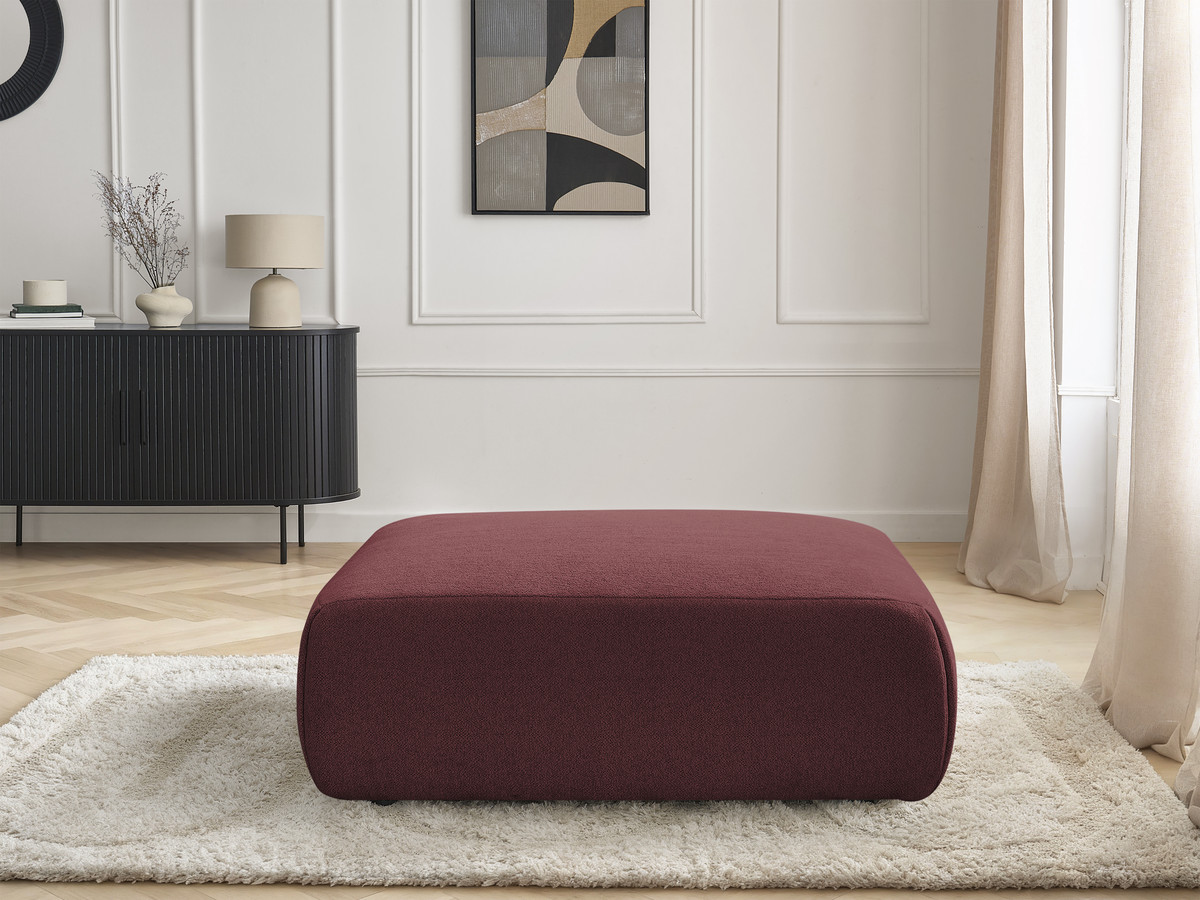 Pouf grand JANA chiné rouge — vue 5