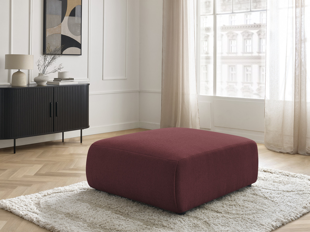 Pouf grand JANA chiné rouge — vue 6
