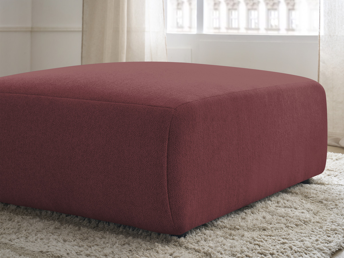 JANA grote poef in gemêleerde stof