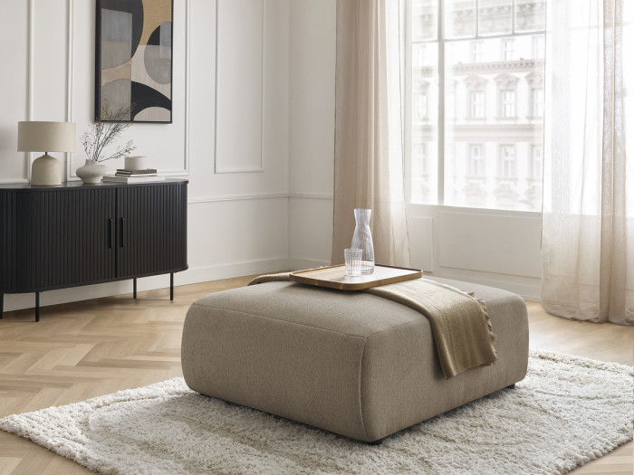 Pouf grand JANA tissu chiné