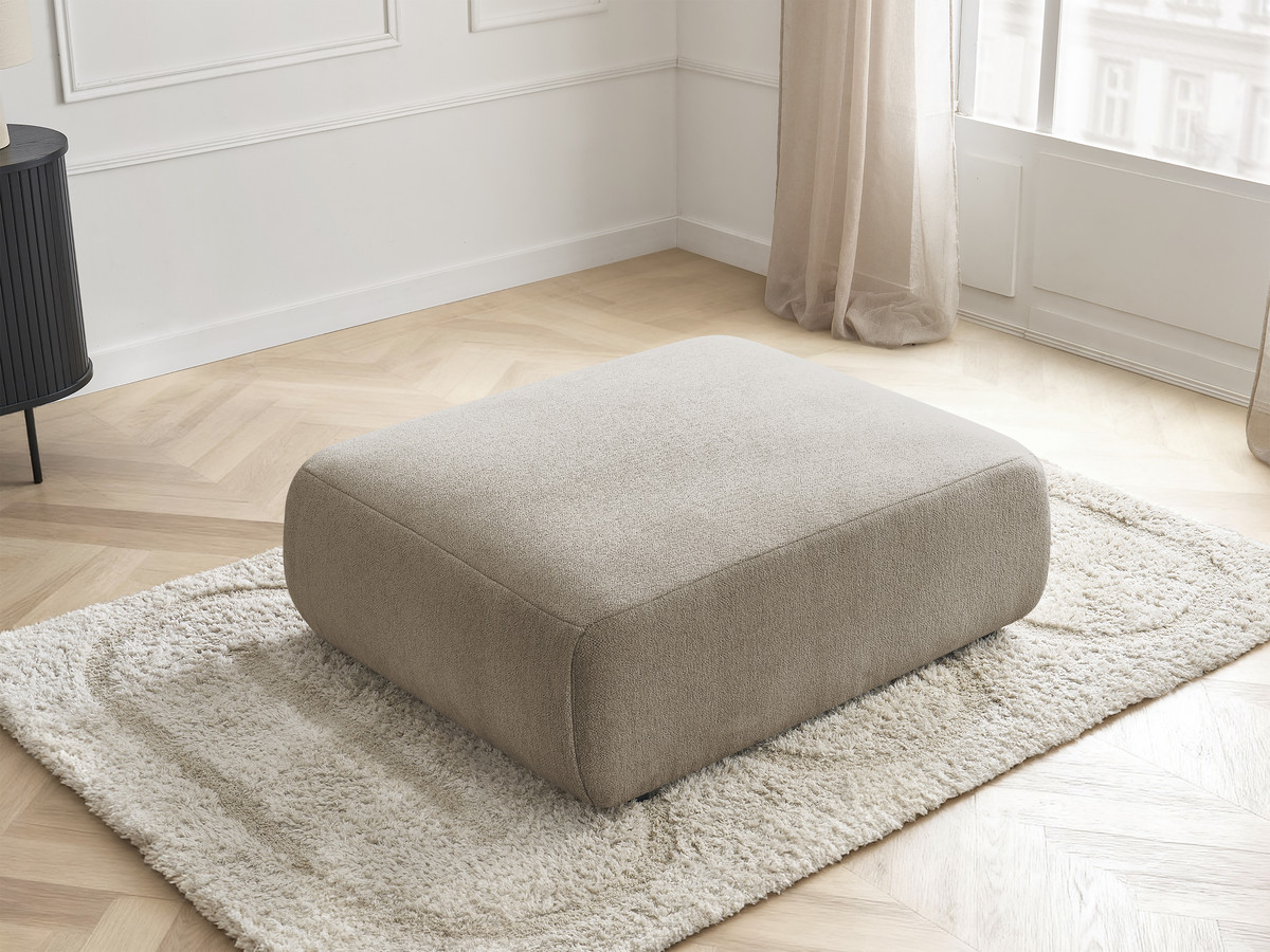 Pouf grand JANA chiné taupe — vue 6