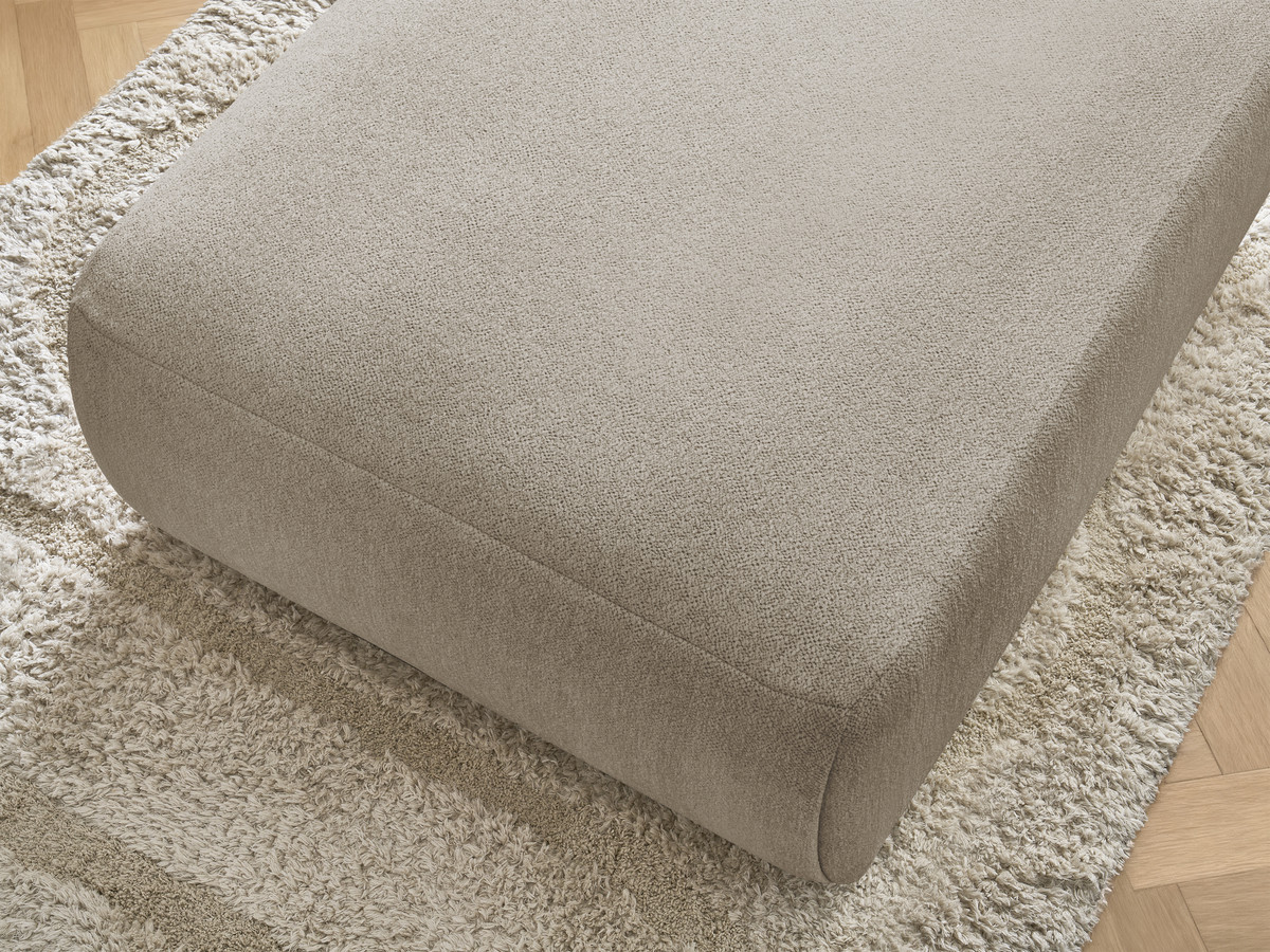 JANA grote poef in gemêleerde stof