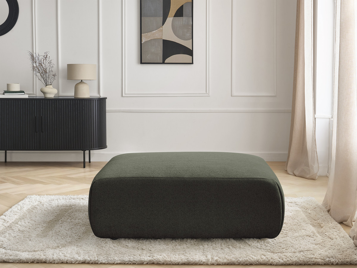 Pouf grand JANA chiné vert — vue 5