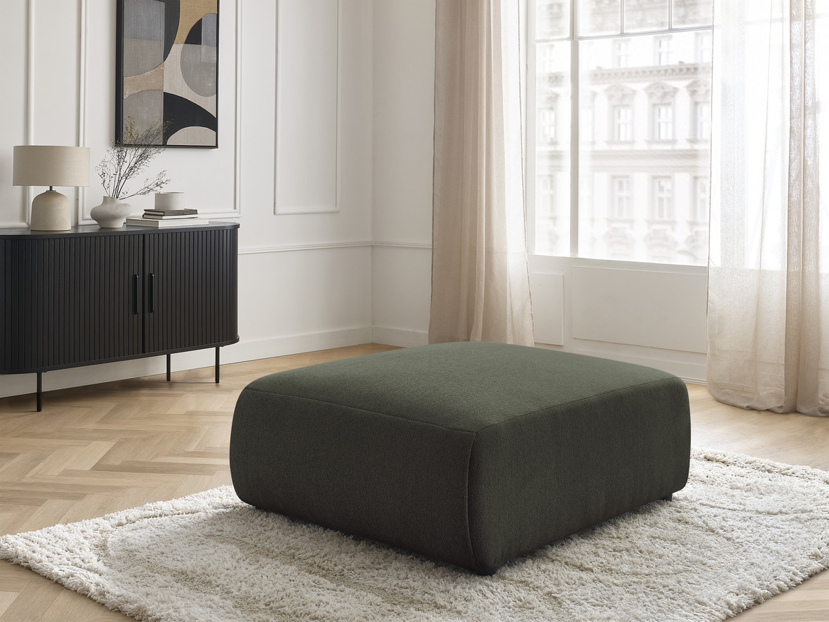 Pouf grand JANA chiné vert — vue 6