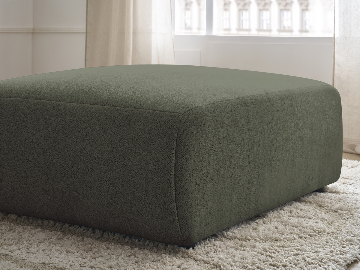 JANA grote poef in gemêleerde stof