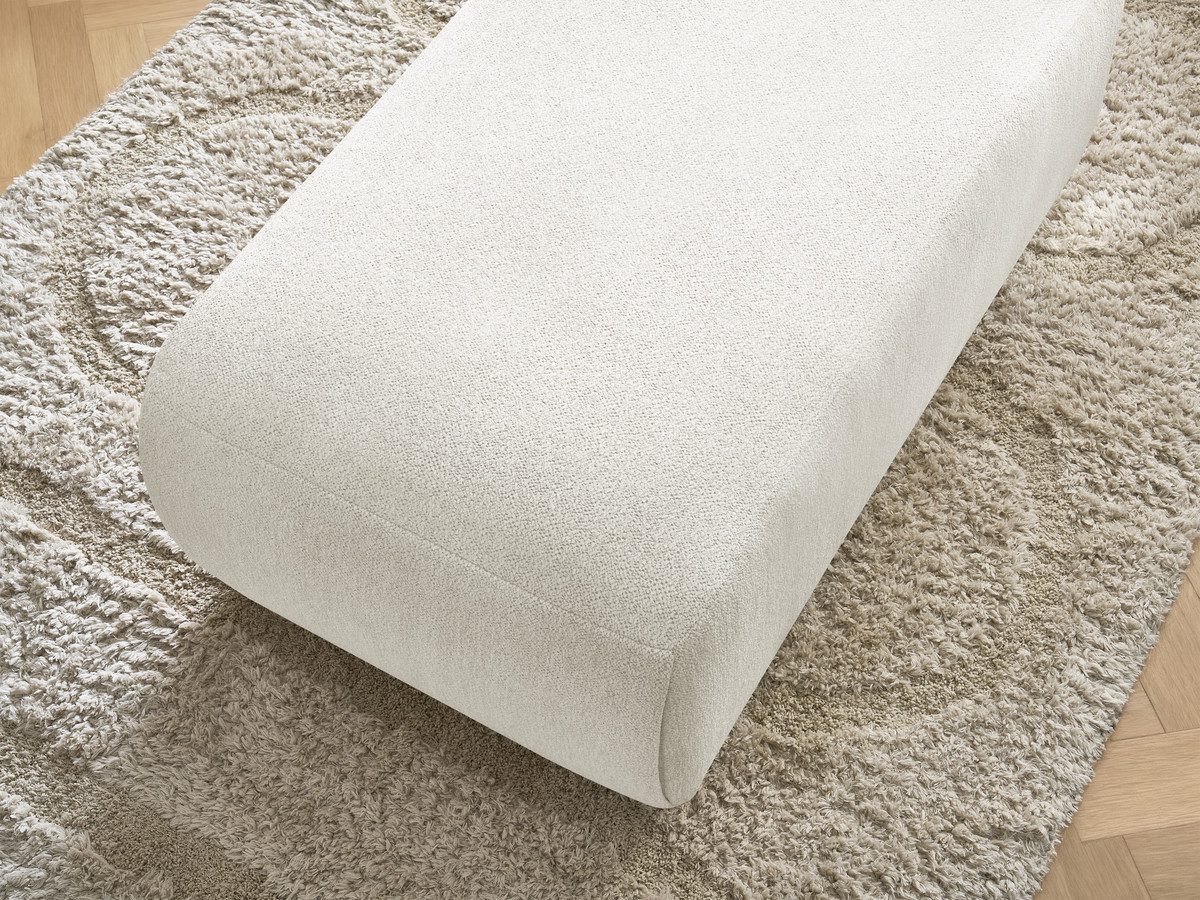 JANA kleine poef in gemêleerde stof