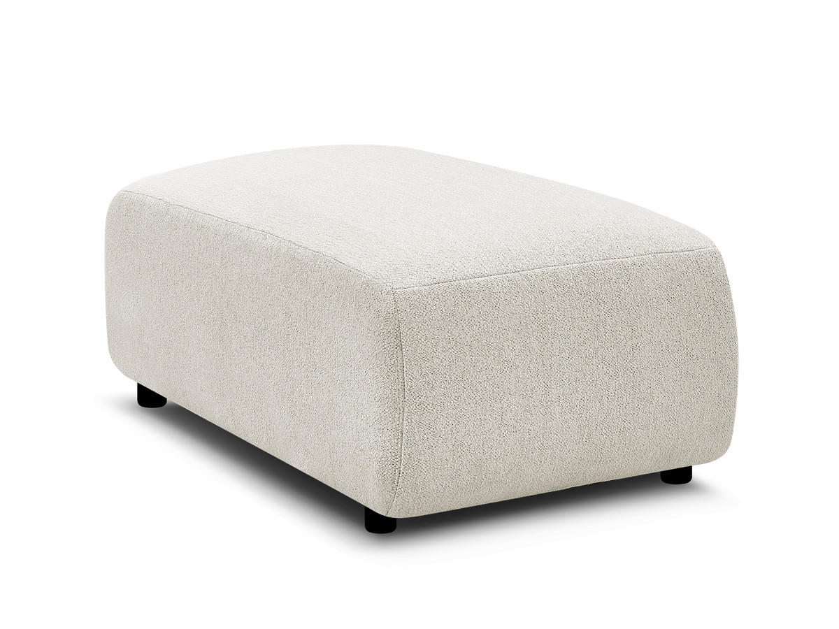 JANA kleine poef in gemêleerde stof