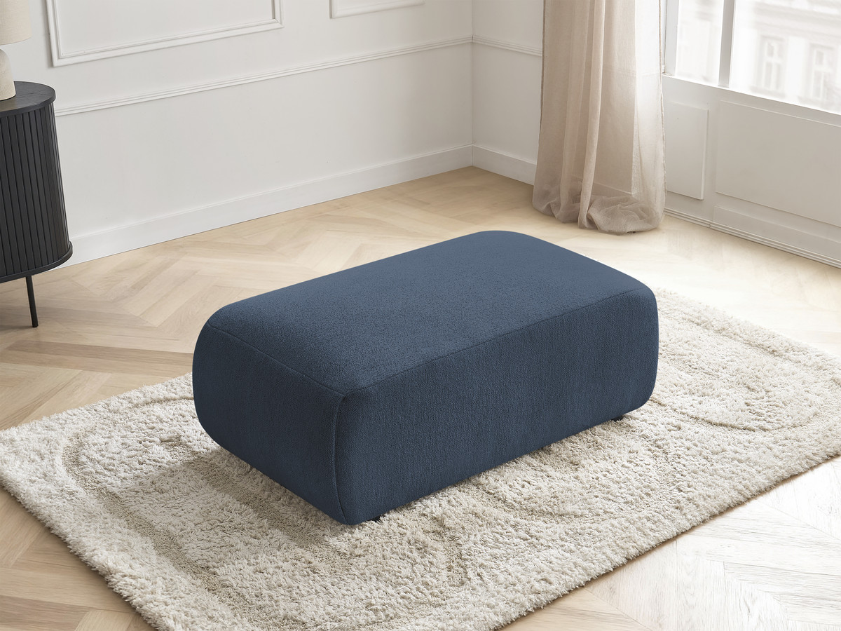 Pouf petit JANA chiné bleu — vue 6