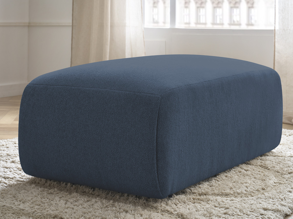 JANA kleine poef in gemêleerde stof