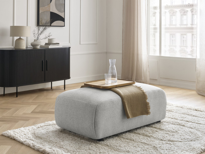 Pouf petit JANA tissu chiné