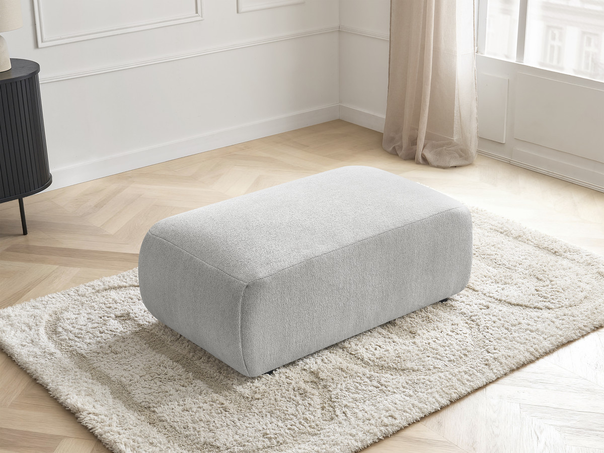 JANA kleine poef in gemêleerde stof