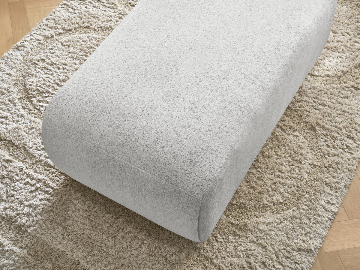 JANA kleine poef in gemêleerde stof