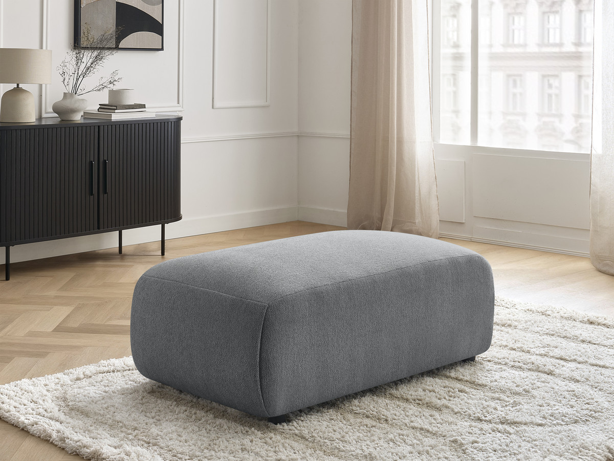 Pouf petit JANA chiné gris foncé — vue 6