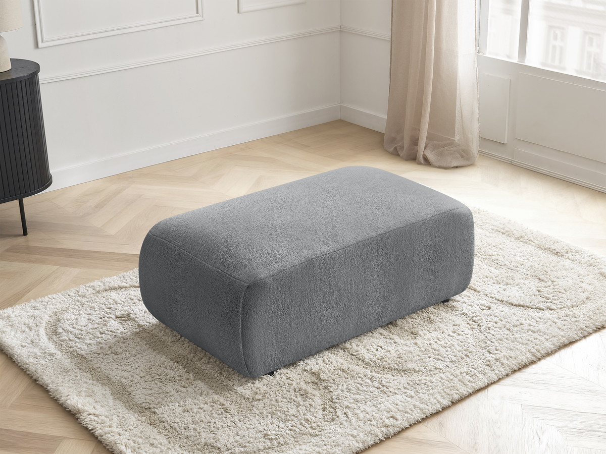 JANA kleine poef in gemêleerde stof