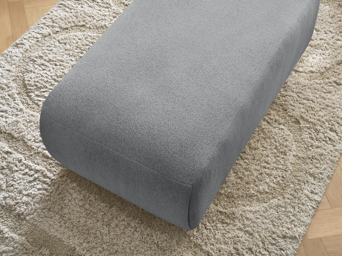 JANA kleine poef in gemêleerde stof