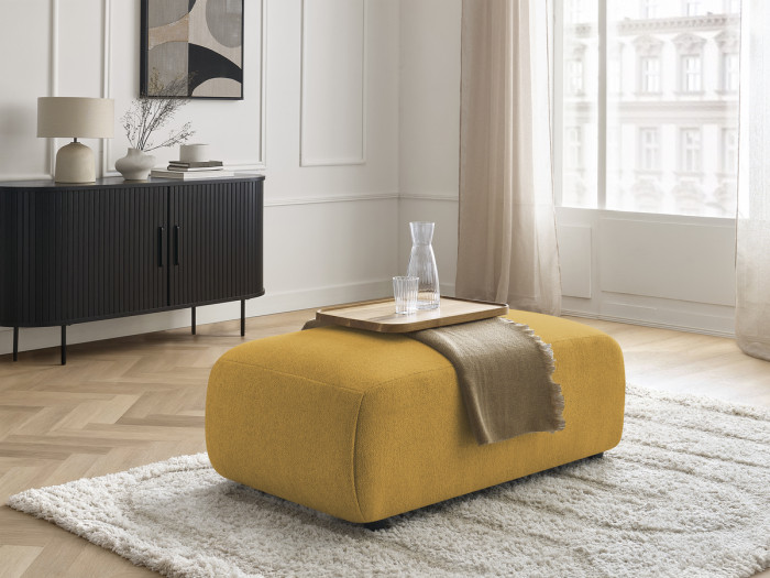 Pouf petit JANA tissu chiné