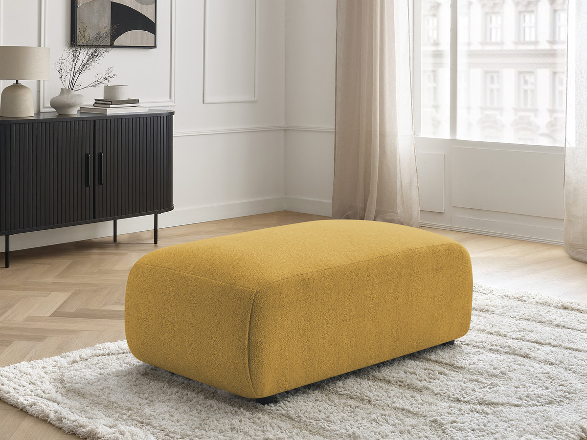 Pouf petit JANA chiné jaune — vue 6