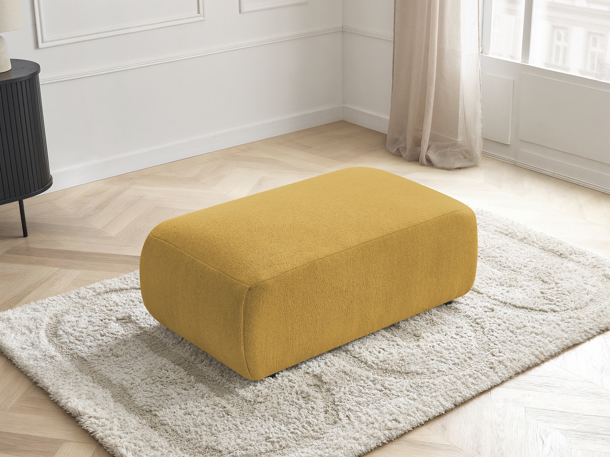 JANA kleine poef in gemêleerde stof