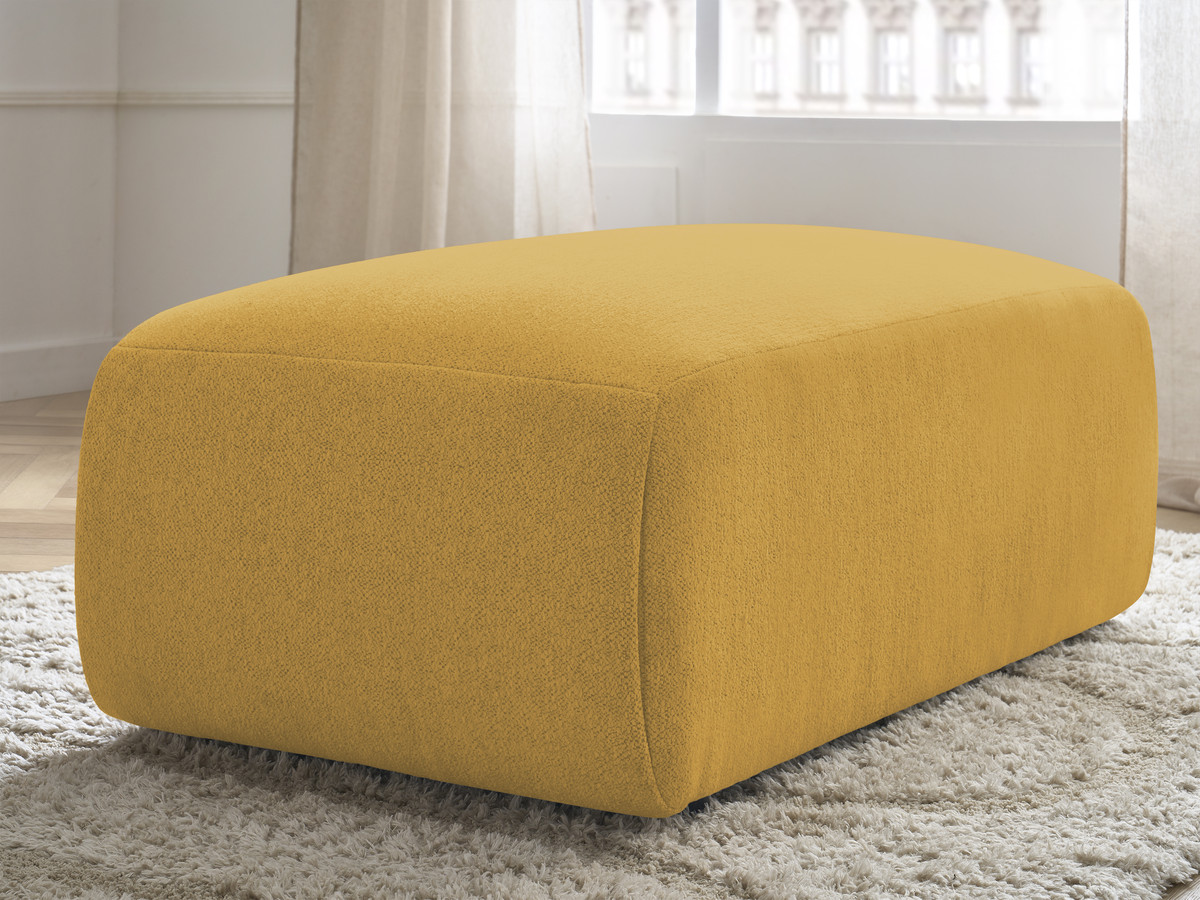 JANA kleine poef in gemêleerde stof