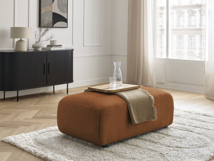 Pouf petit JANA tissu chiné