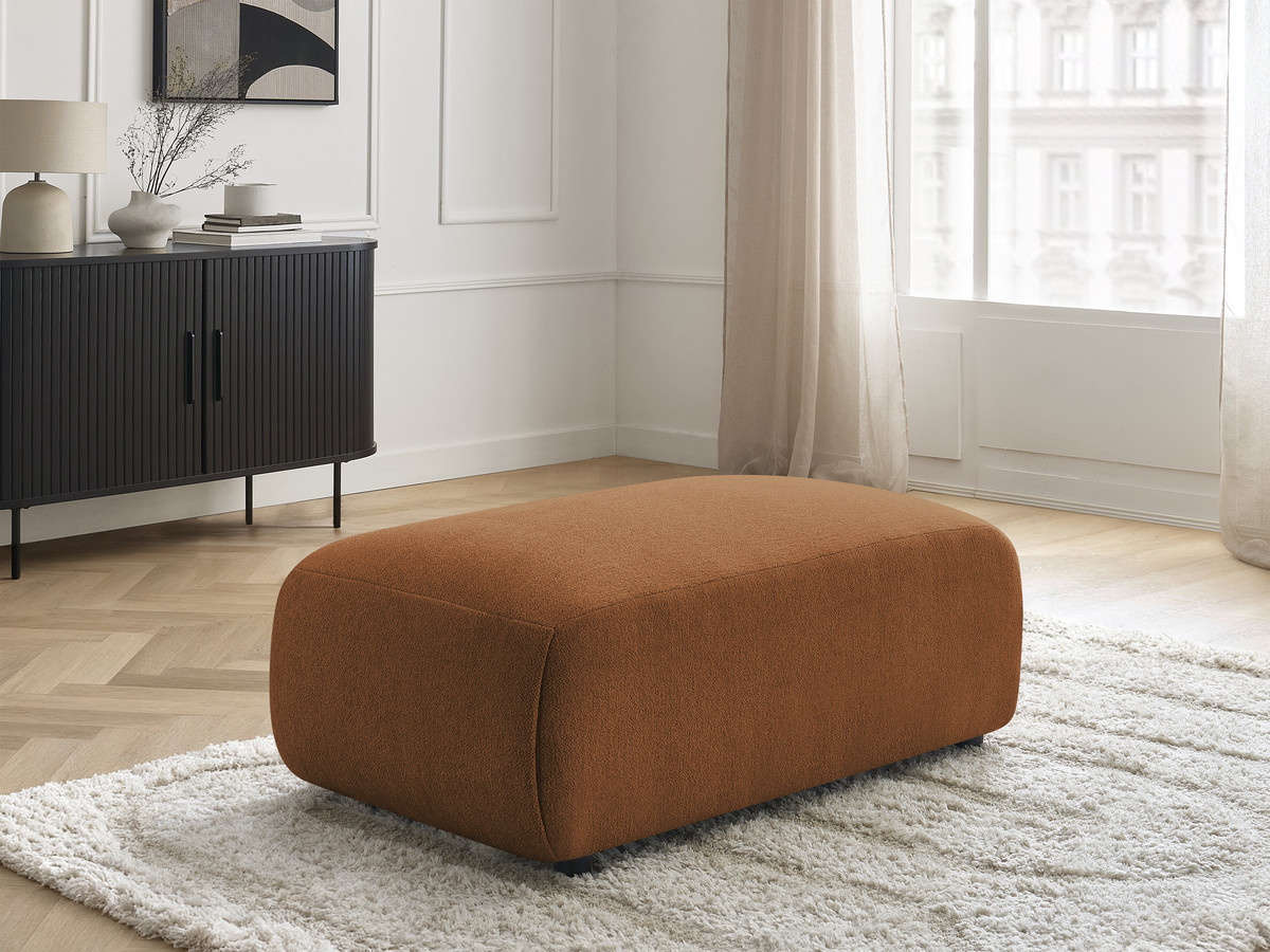 Pouf petit JANA chiné orange — vue 5