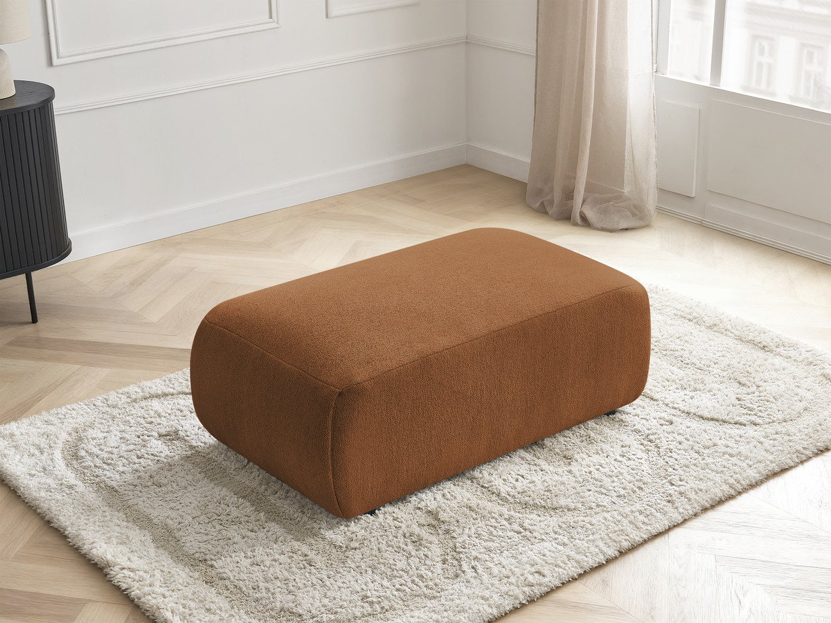 Pouf petit JANA chiné orange — vue 6