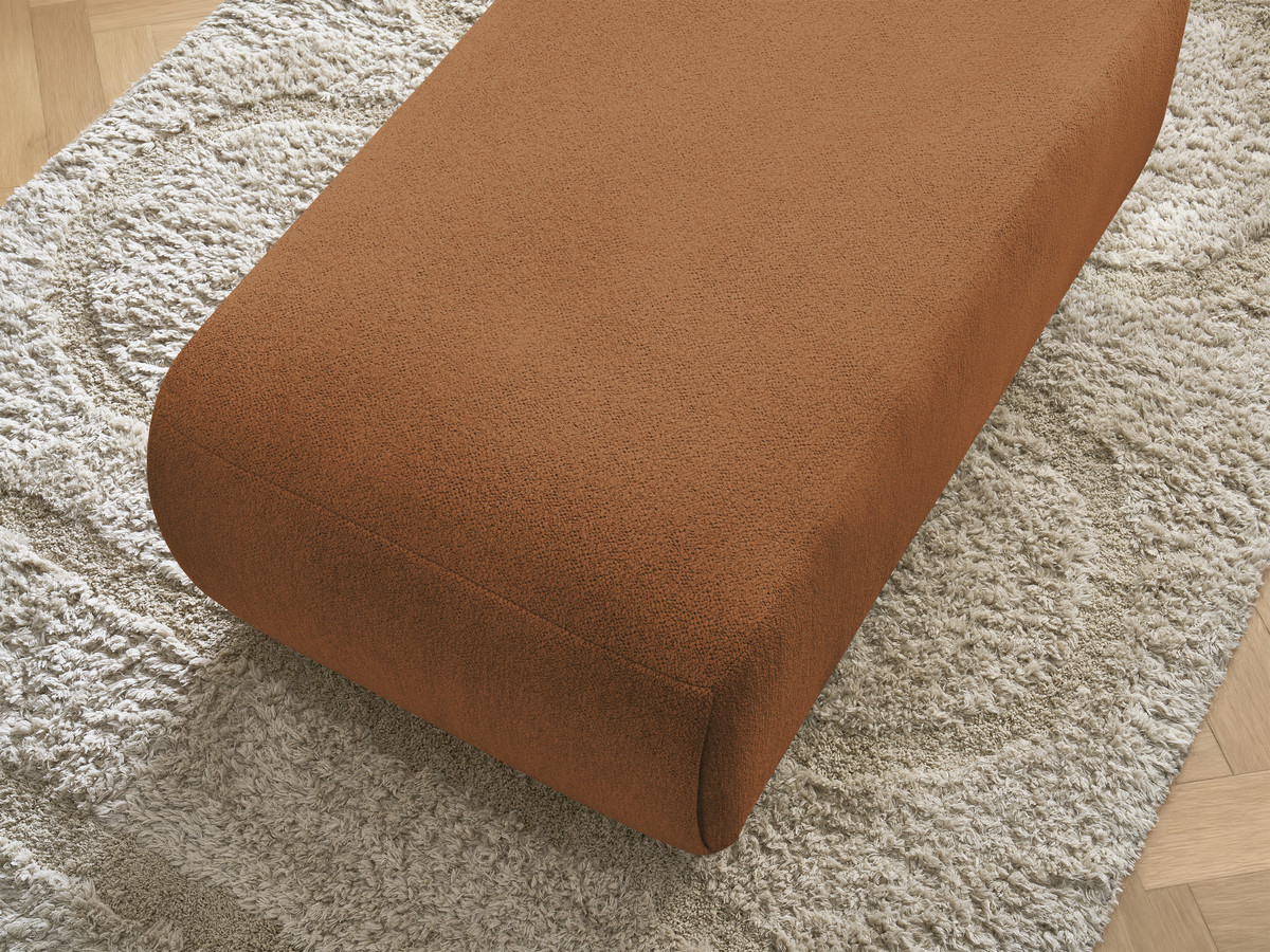 JANA kleine poef in gemêleerde stof