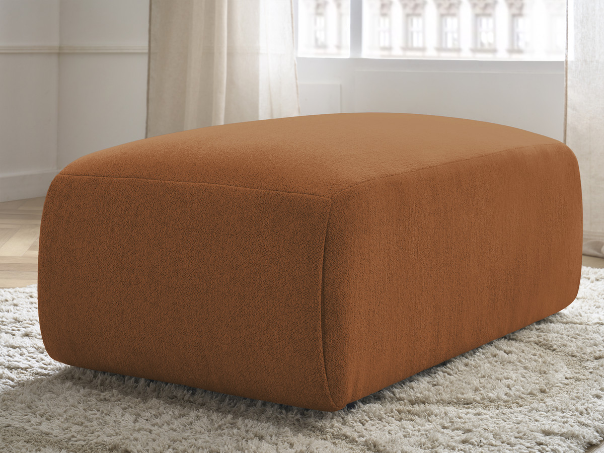 JANA kleine poef in gemêleerde stof