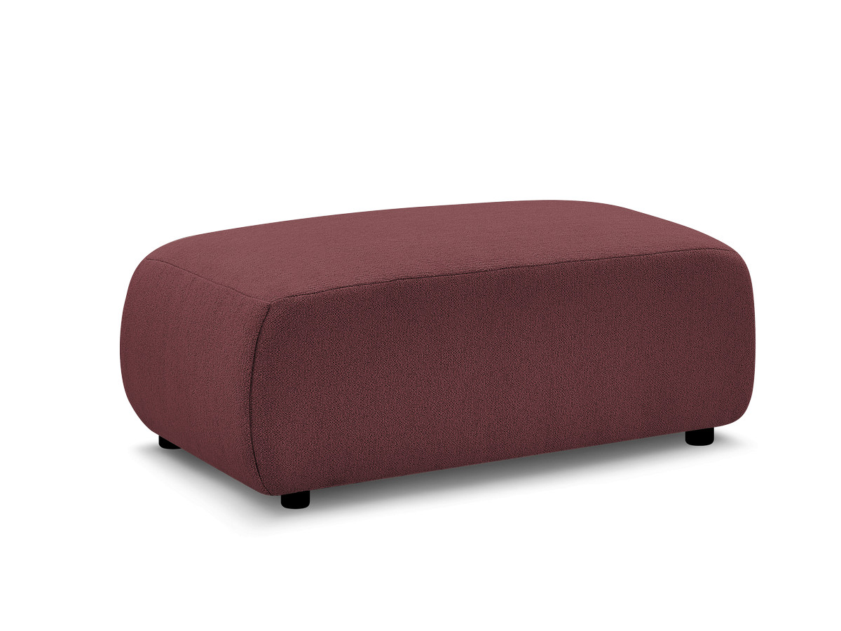 jana kleine poef in gemêleerde stof gekleurd rood