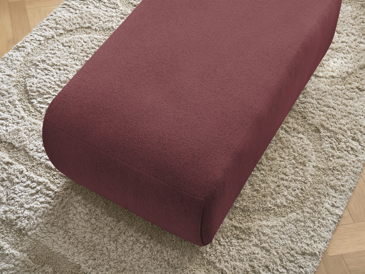 JANA kleine poef in gemêleerde stof