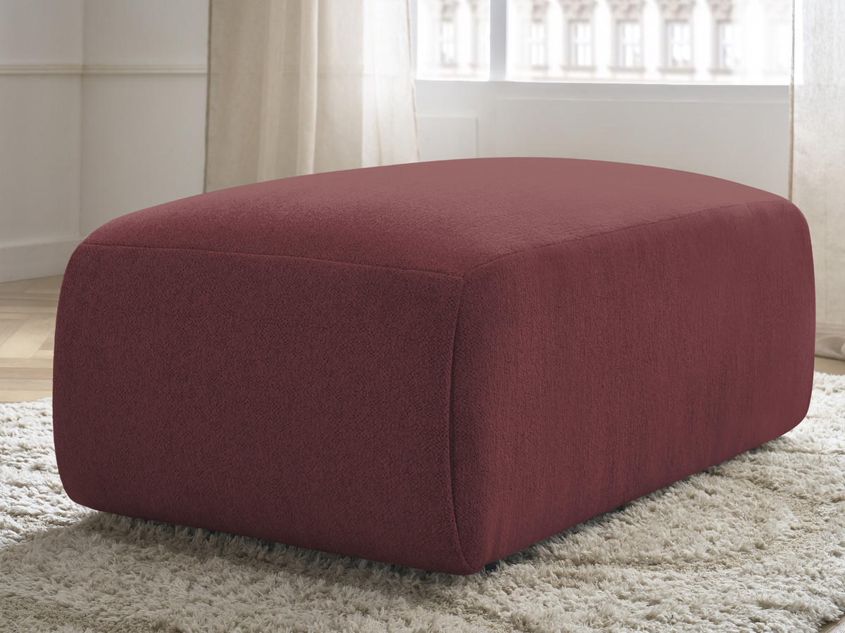 JANA kleine poef in gemêleerde stof