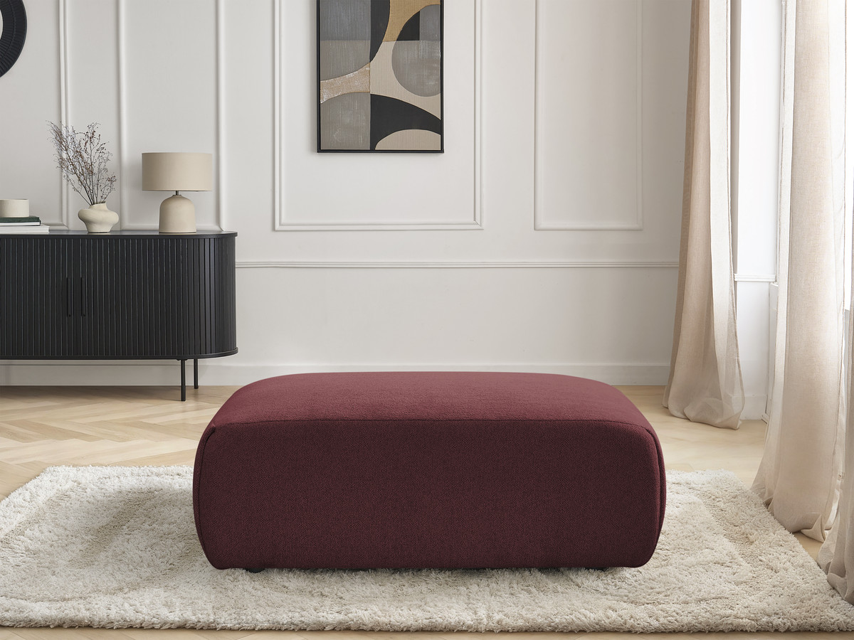 JANA kleine poef in gemêleerde stof