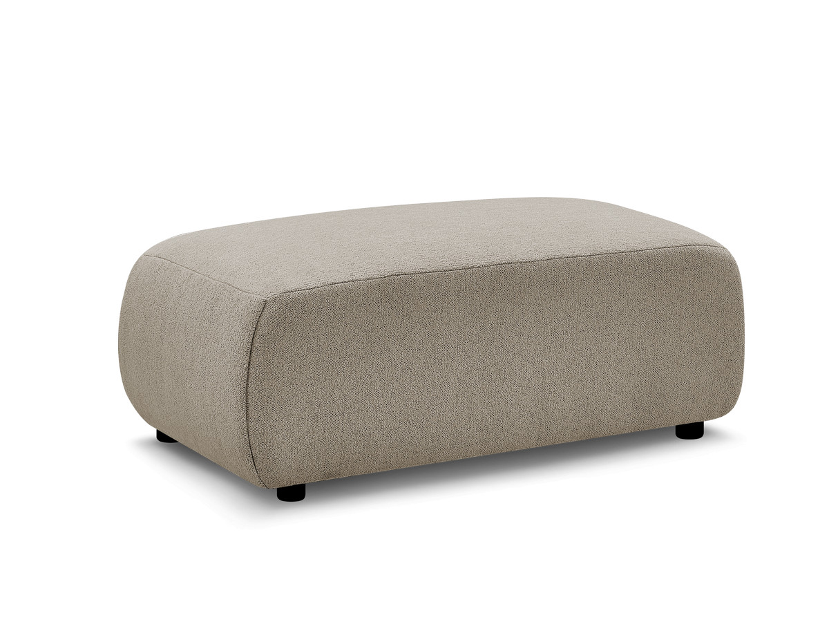 jana kleine poef in gemêleerde stof gekleurd wrat