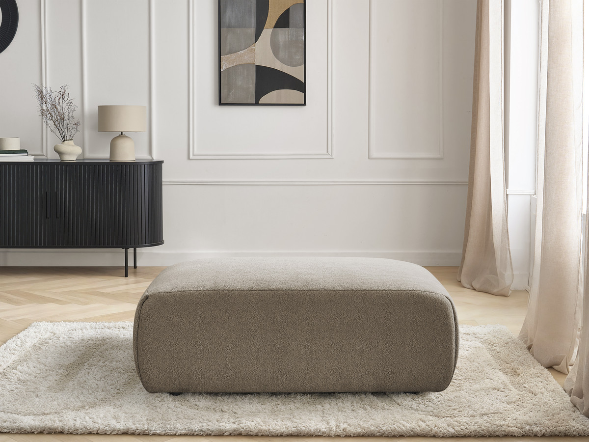 Pouf petit JANA chiné taupe — vue 5