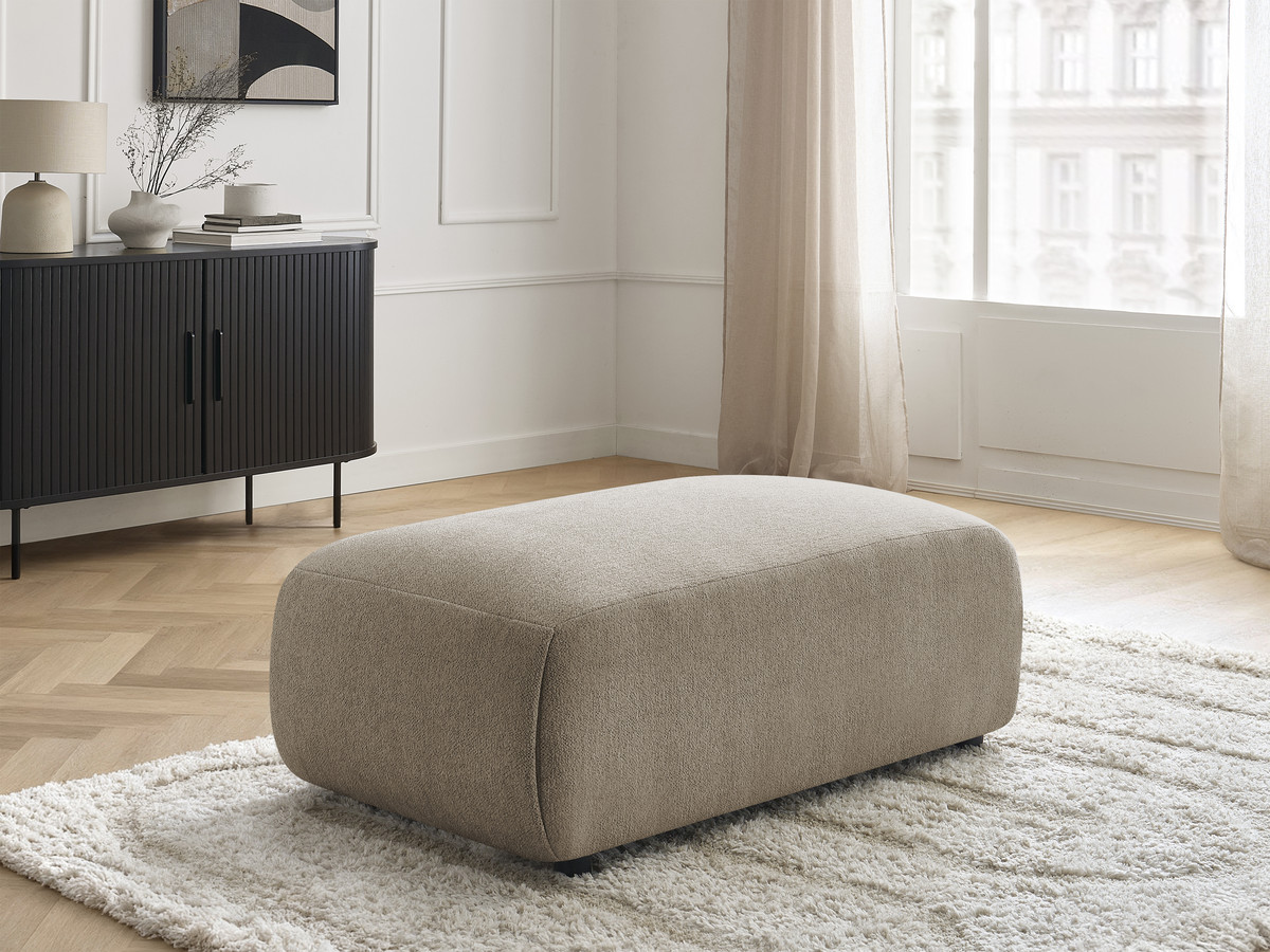 Pouf petit JANA chiné taupe — vue 6