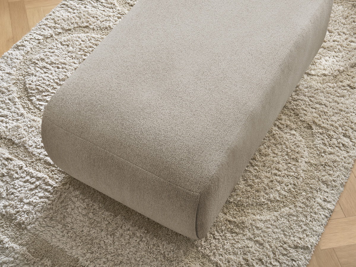 JANA kleine poef in gemêleerde stof