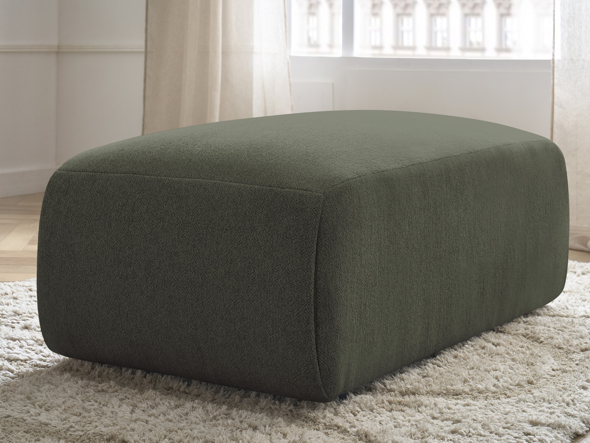 JANA kleine poef in gemêleerde stof