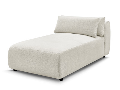 Méridienne avec têtière pour canapé modulable JANA tissu chiné