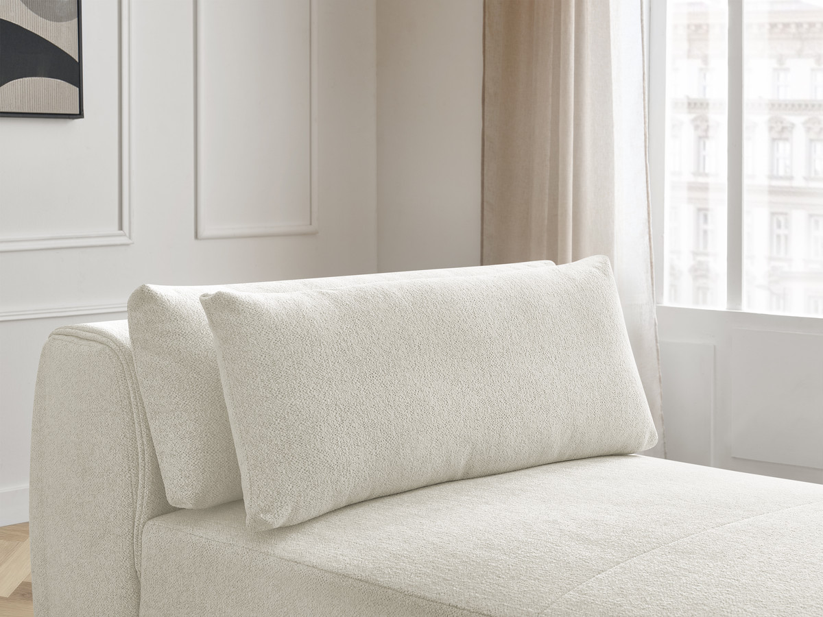 Chaise longue met hoofdsteun voor modulaire bank JANA, gemêleerde stof