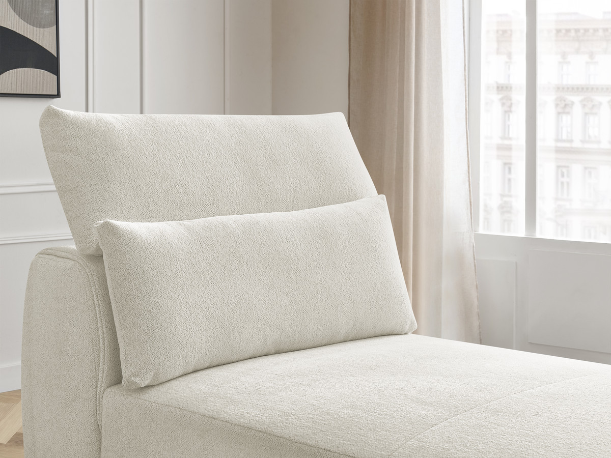 Chaise longue met hoofdsteun voor modulaire bank JANA, gemêleerde stof