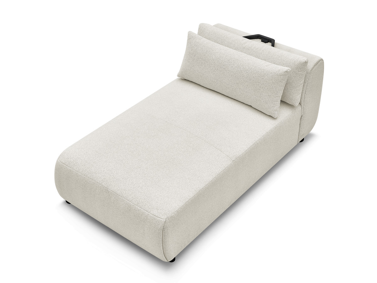 Chaise longue met hoofdsteun voor modulaire bank JANA, gemêleerde stof