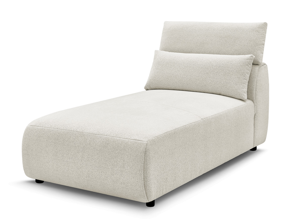 Chaise longue met hoofdsteun voor modulaire bank JANA, gemêleerde stof