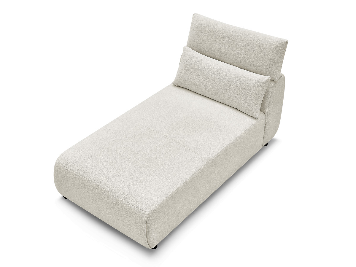 Chaise longue met hoofdsteun voor modulaire bank JANA, gemêleerde stof