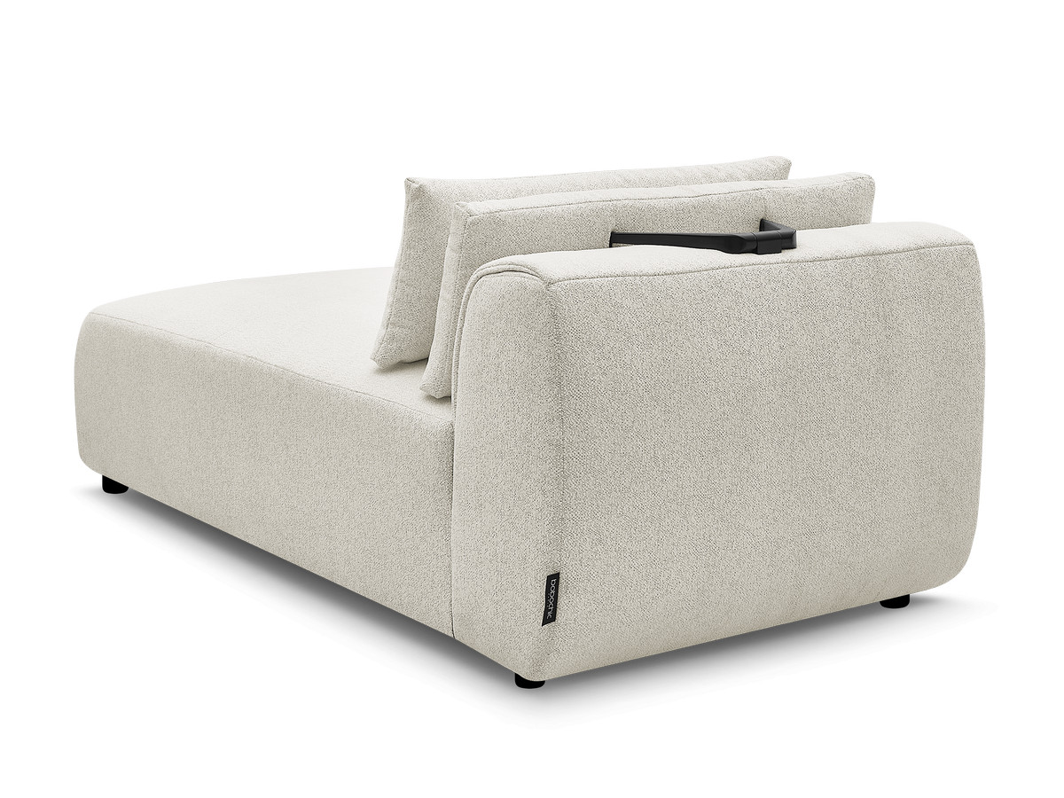 Chaise longue met hoofdsteun voor modulaire bank JANA, gemêleerde stof
