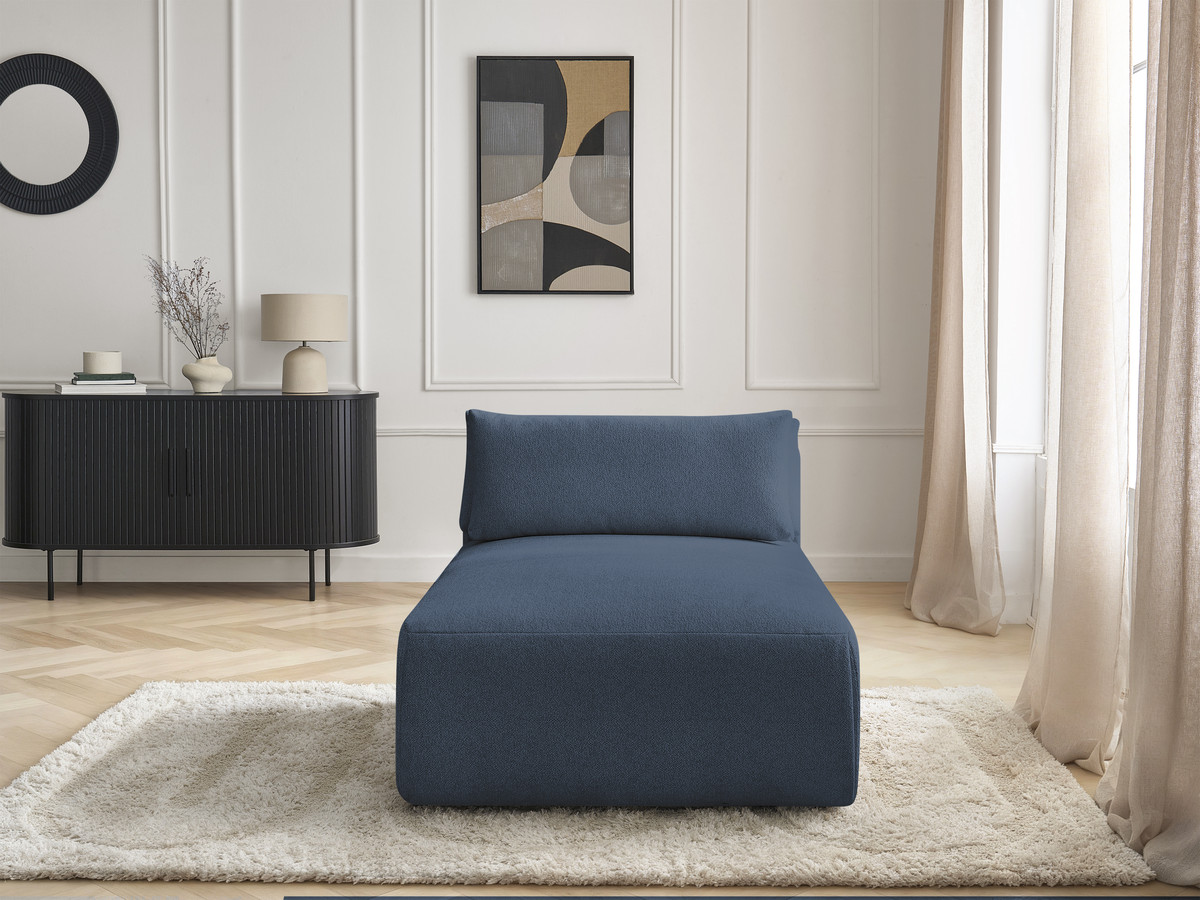 Chaise longue met hoofdsteun voor modulaire bank JANA, gemêleerde stof