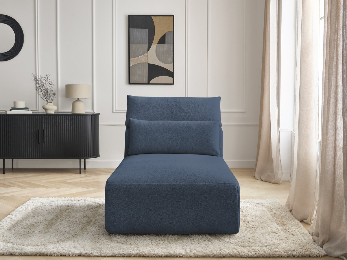 Chaise longue met hoofdsteun voor modulaire bank JANA, gemêleerde stof