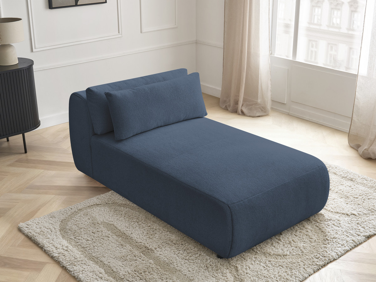 Chaise longue met hoofdsteun voor modulaire bank JANA, gemêleerde stof