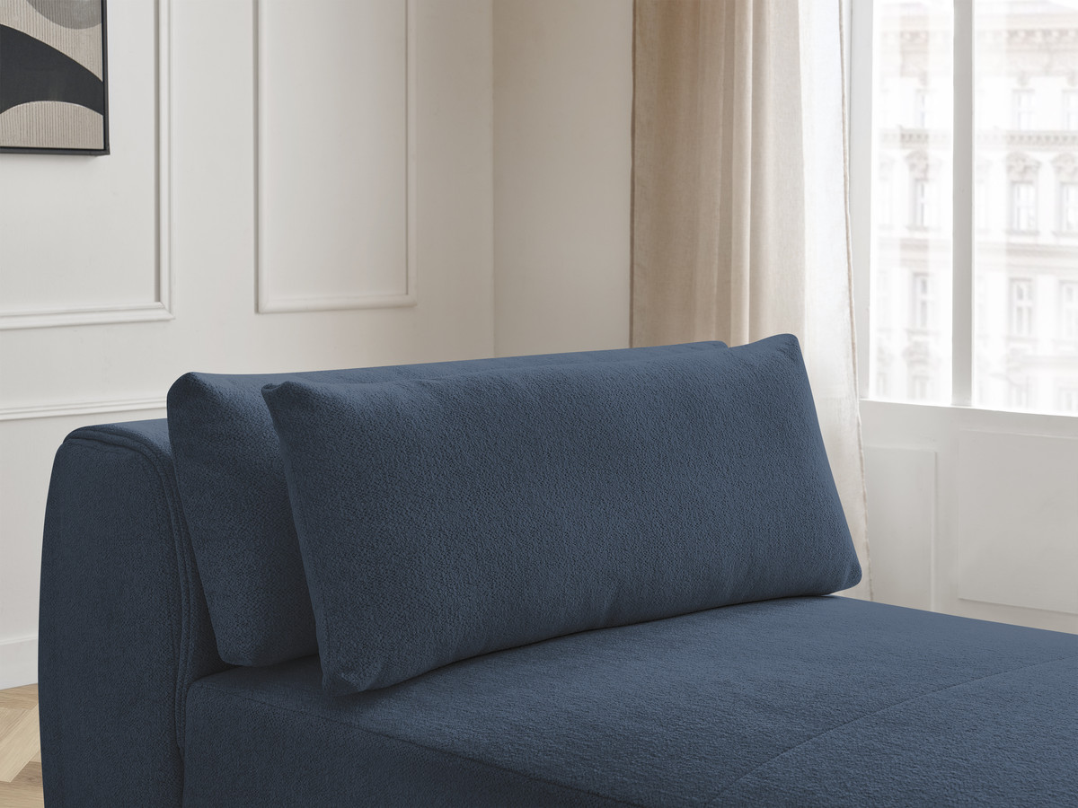 Chaise longue met hoofdsteun voor modulaire bank JANA, gemêleerde stof