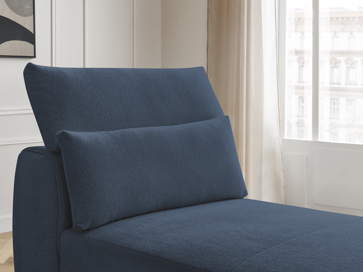 Chaise longue met hoofdsteun voor modulaire bank JANA, gemêleerde stof