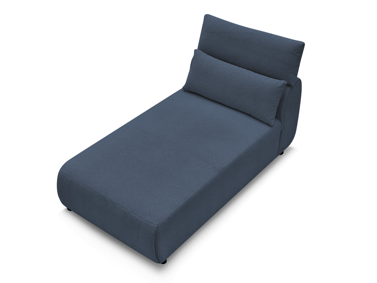 Chaise longue met hoofdsteun voor modulaire bank JANA, gemêleerde stof